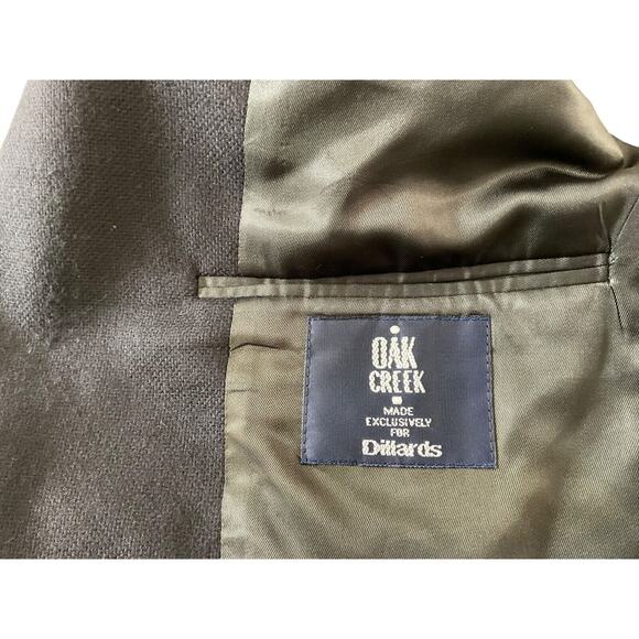 Oak Creek Black Lambs Wool Blazer 40R Two-Button Jacket Made in South Africa - Picture 9 of 14